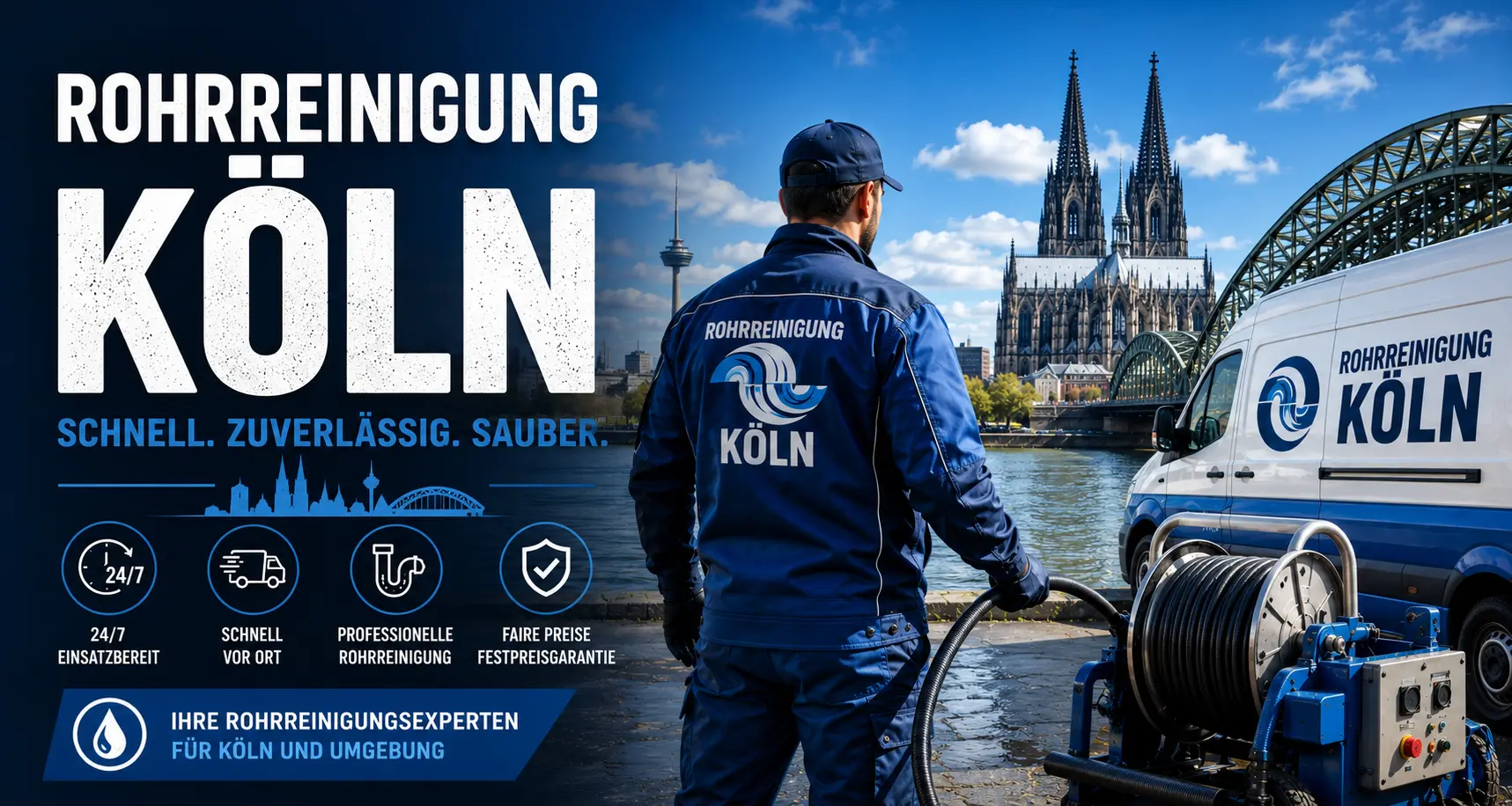 Rohrreinigung Köln Kanalreinigung Notdienst - Professioneller Service in Köln NRW